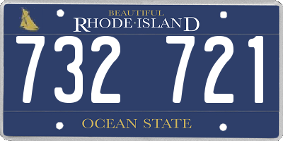 RI license plate 732721