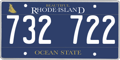 RI license plate 732722