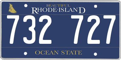 RI license plate 732727