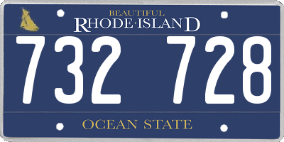 RI license plate 732728