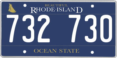 RI license plate 732730