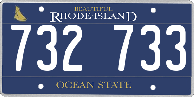 RI license plate 732733