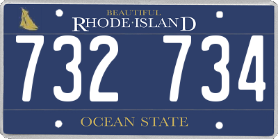 RI license plate 732734