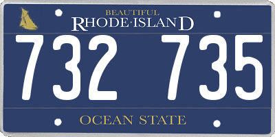RI license plate 732735
