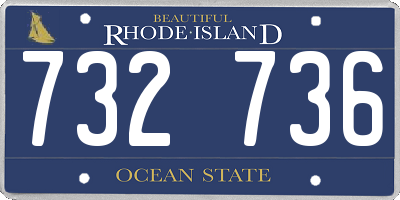 RI license plate 732736