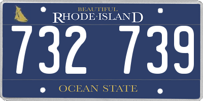 RI license plate 732739