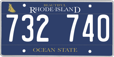 RI license plate 732740