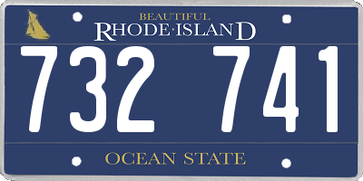 RI license plate 732741