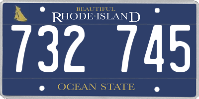 RI license plate 732745
