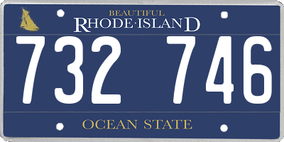 RI license plate 732746