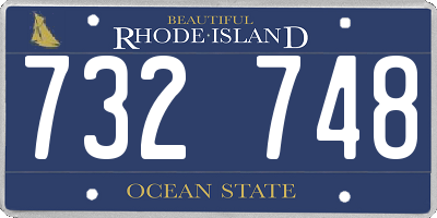 RI license plate 732748
