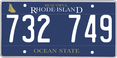 RI license plate 732749