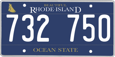 RI license plate 732750