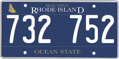 RI license plate 732752
