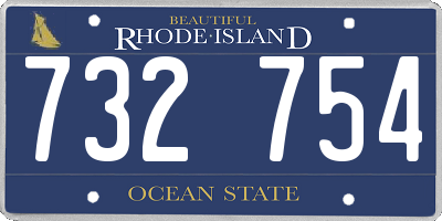 RI license plate 732754