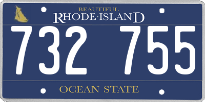 RI license plate 732755