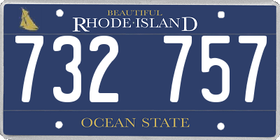 RI license plate 732757