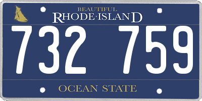 RI license plate 732759