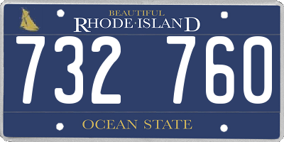 RI license plate 732760