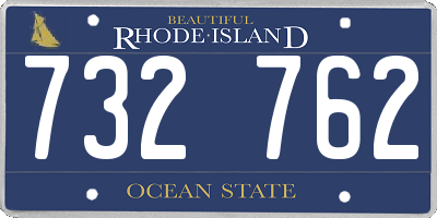 RI license plate 732762