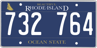 RI license plate 732764