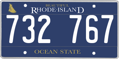 RI license plate 732767