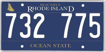 RI license plate 732775