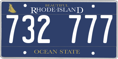 RI license plate 732777