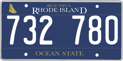 RI license plate 732780