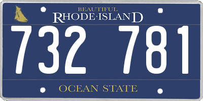 RI license plate 732781
