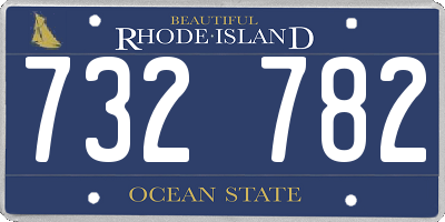 RI license plate 732782