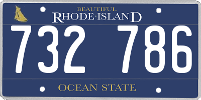 RI license plate 732786