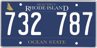 RI license plate 732787