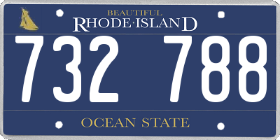 RI license plate 732788