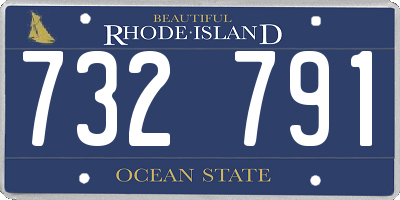 RI license plate 732791