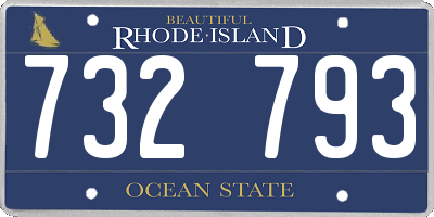RI license plate 732793