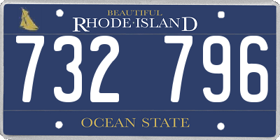 RI license plate 732796