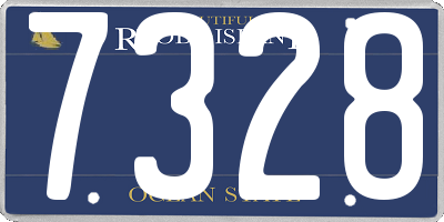 RI license plate 7328