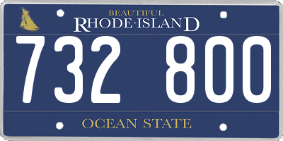 RI license plate 732800