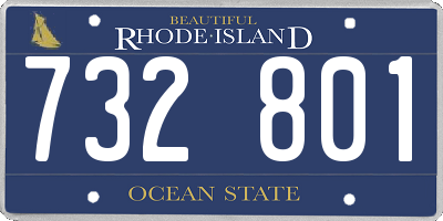 RI license plate 732801