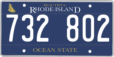 RI license plate 732802