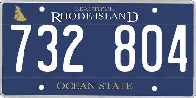 RI license plate 732804