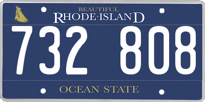 RI license plate 732808