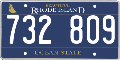 RI license plate 732809