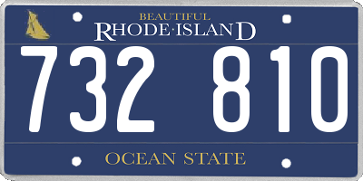 RI license plate 732810