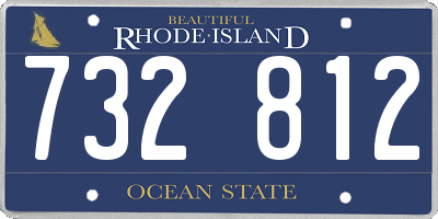RI license plate 732812