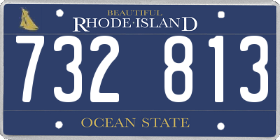 RI license plate 732813