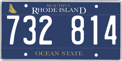 RI license plate 732814