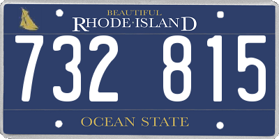 RI license plate 732815