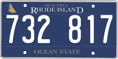 RI license plate 732817
